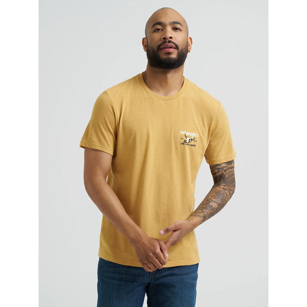 Men's Wrangler Back Graphic T-Shirt-Pale Gold