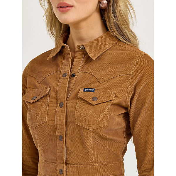 Women's Wrangler Corduroy Western Shirt Dress