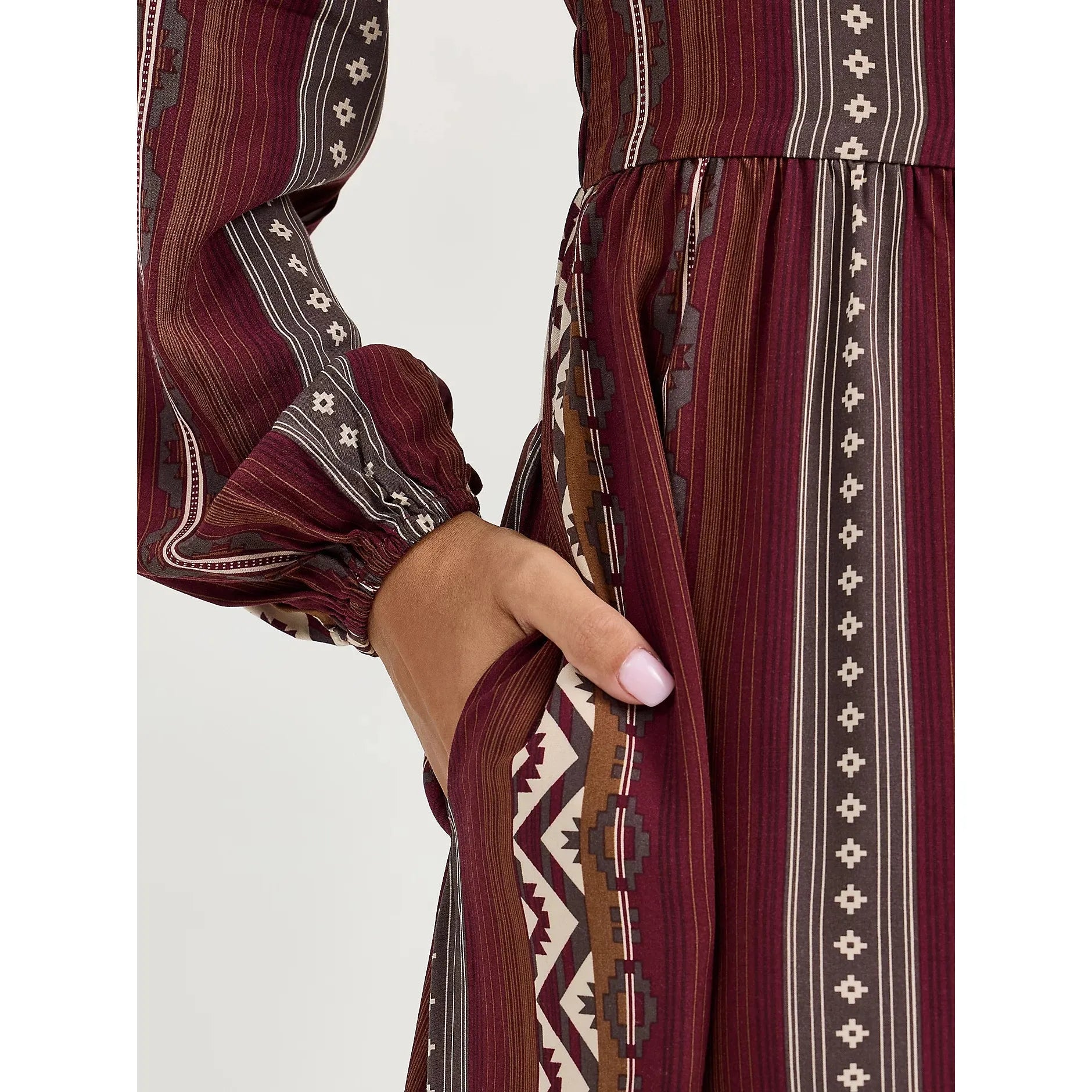 Women's Wrangler Princess Waist Button Front Maxi Dress-Port