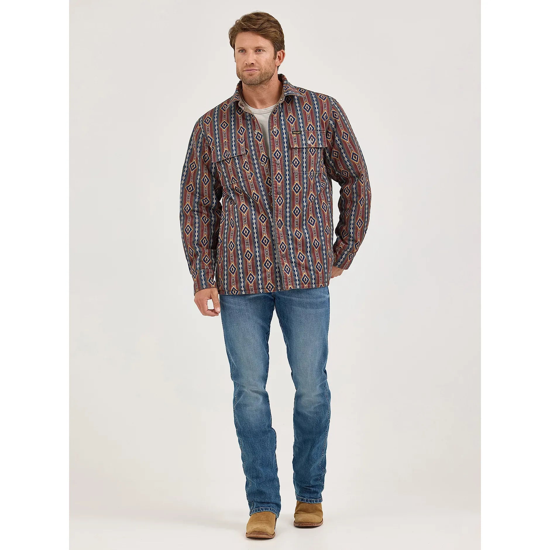 Men's Wrangler Reversible Quilted Jacket-Chocolate Chip