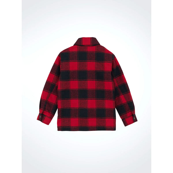 Boy's Wrangler Quilt Lined Flannel Shirt Jacket-Red Buffalo