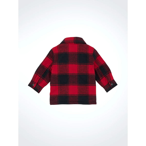 Little Boy's Wrangler Quilt Lined Flannel Shirt Jacket-Red Buffalo