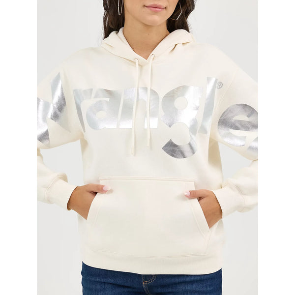 Women's Wrangler Bold Logo Hoodie in Icy White