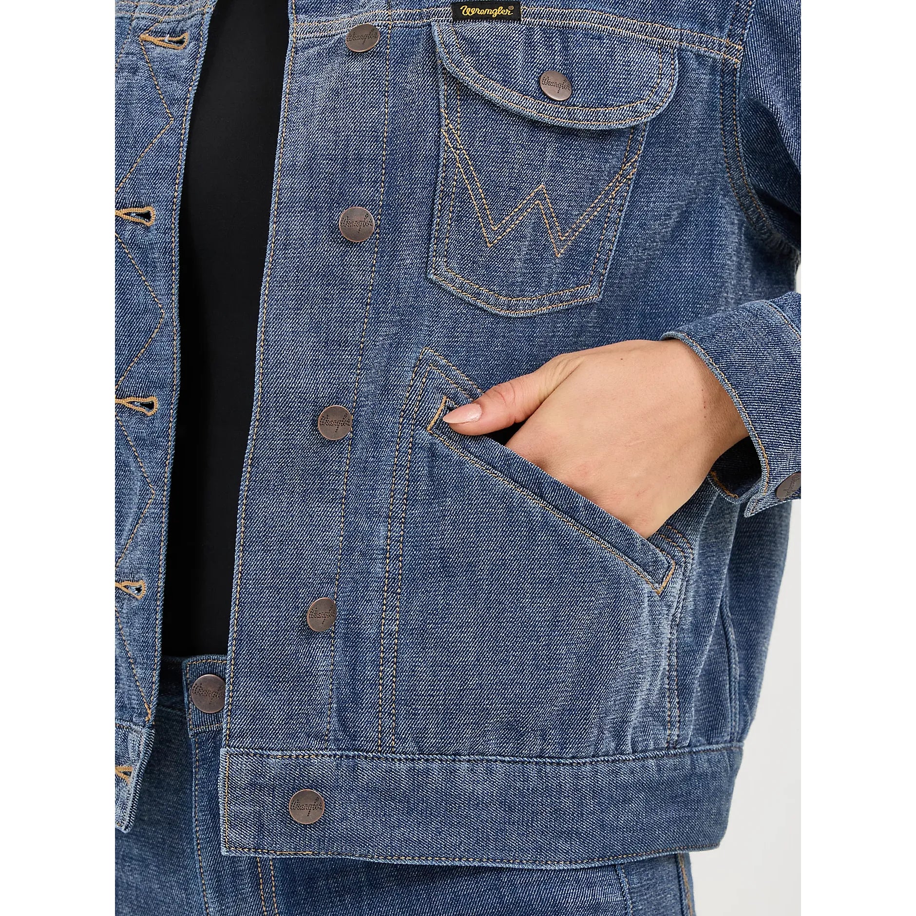 Women's Wrangler Airy Denim Jacket-Blue