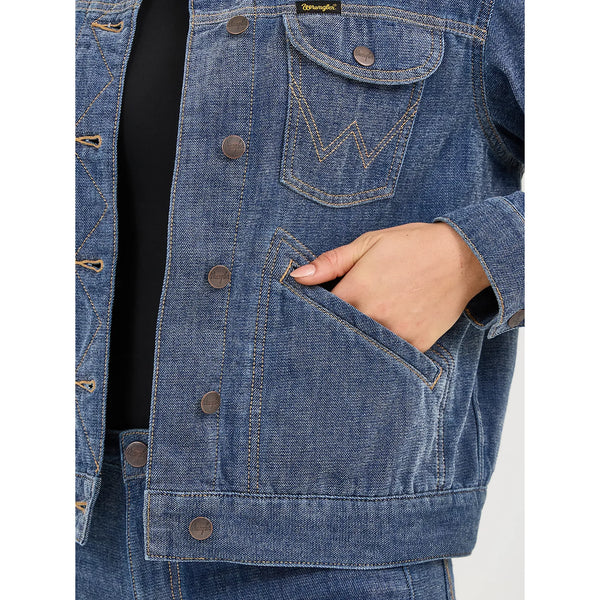 Women's Wrangler Airy Denim Jacket-Blue