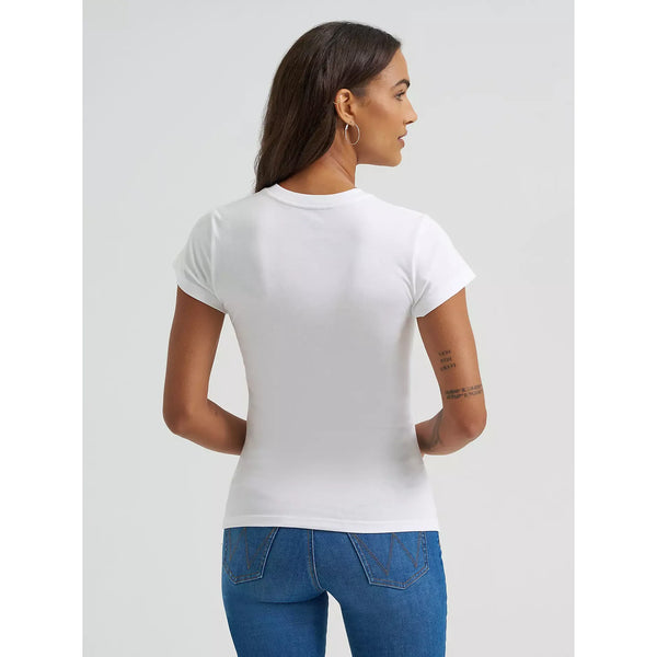 Women's Wrangler Nobody's Darlin' Shrunken Band Tee-Bright White