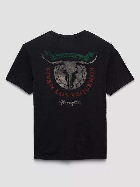 Men's Wrangler Viva La Tradicion Back Graphic T-Shirt-Phantom - CWesternwear