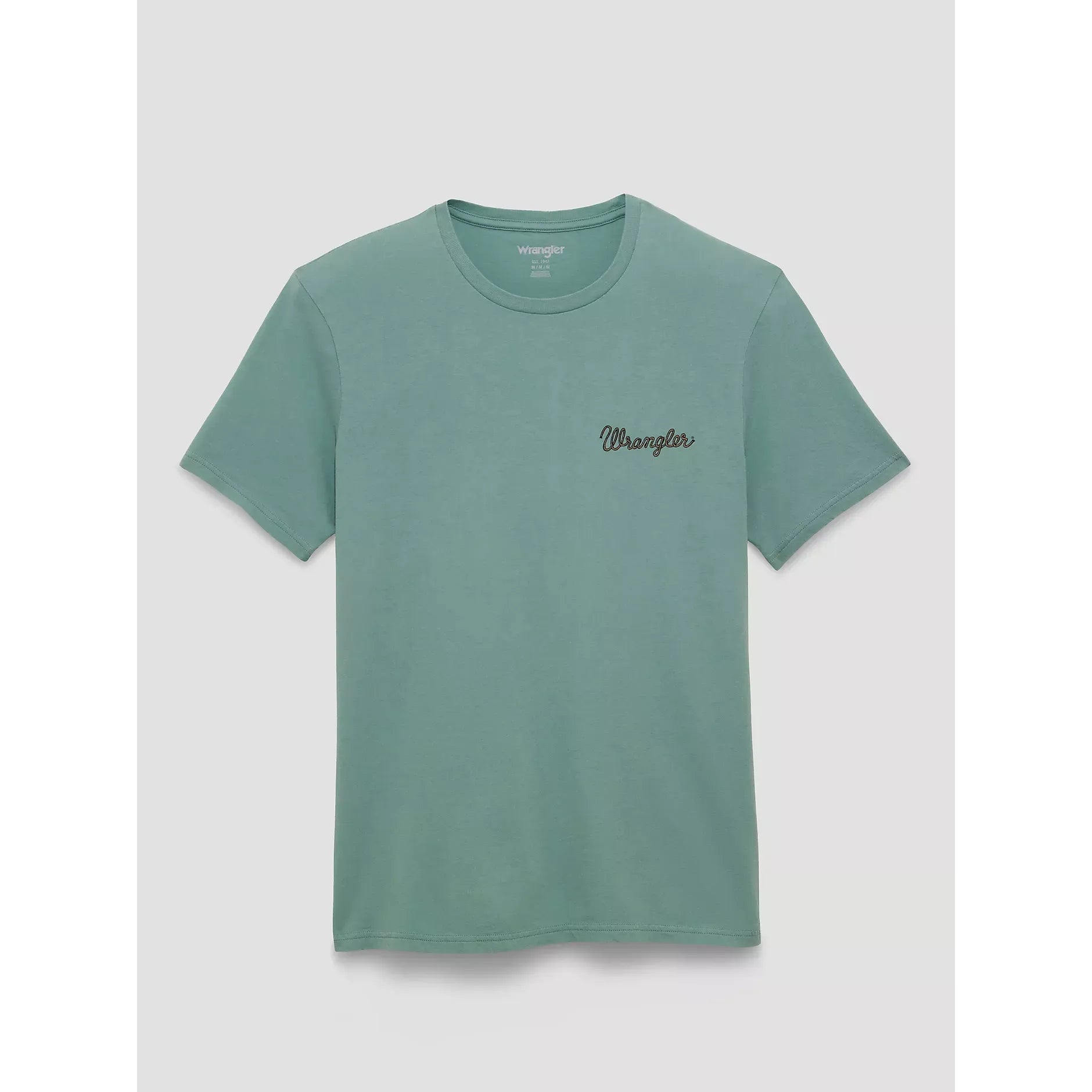 Men's Wrangler Kneeling Cowboy Back Graphic T-Shirt-Oil Blue