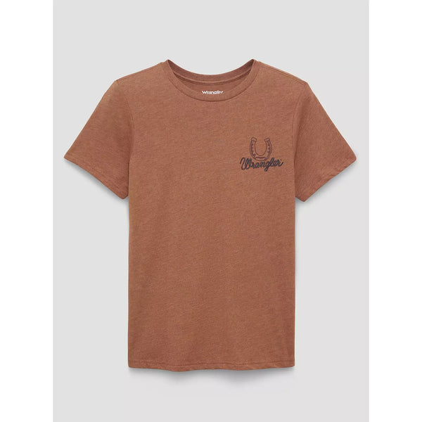 Women's Wrangler Bucking Back Graphic Reg Fit Graphic Tee-Rawhide Heather