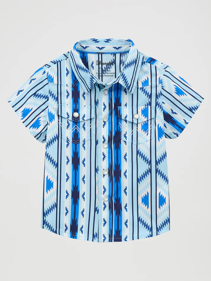 Boy's Infant/Toddler Wrangler Long Sleeve Checotah Western Snap Shirt- - CWesternwear