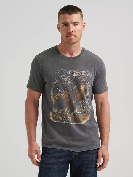 Men's Wrangler Hard Way Rodeo Graphic T-Shirt-Mineral Wash Black