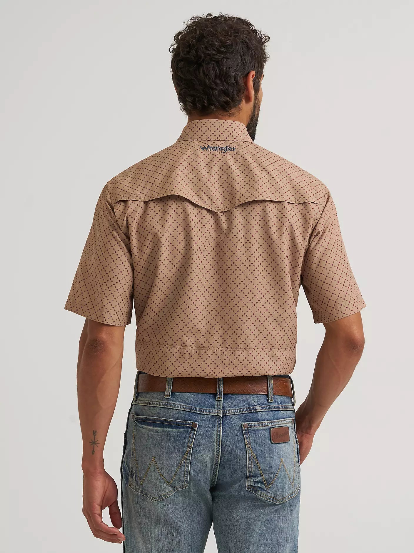 Men's Wrangler All Terrain Gear Men's Performance Print Shirt-Kelp