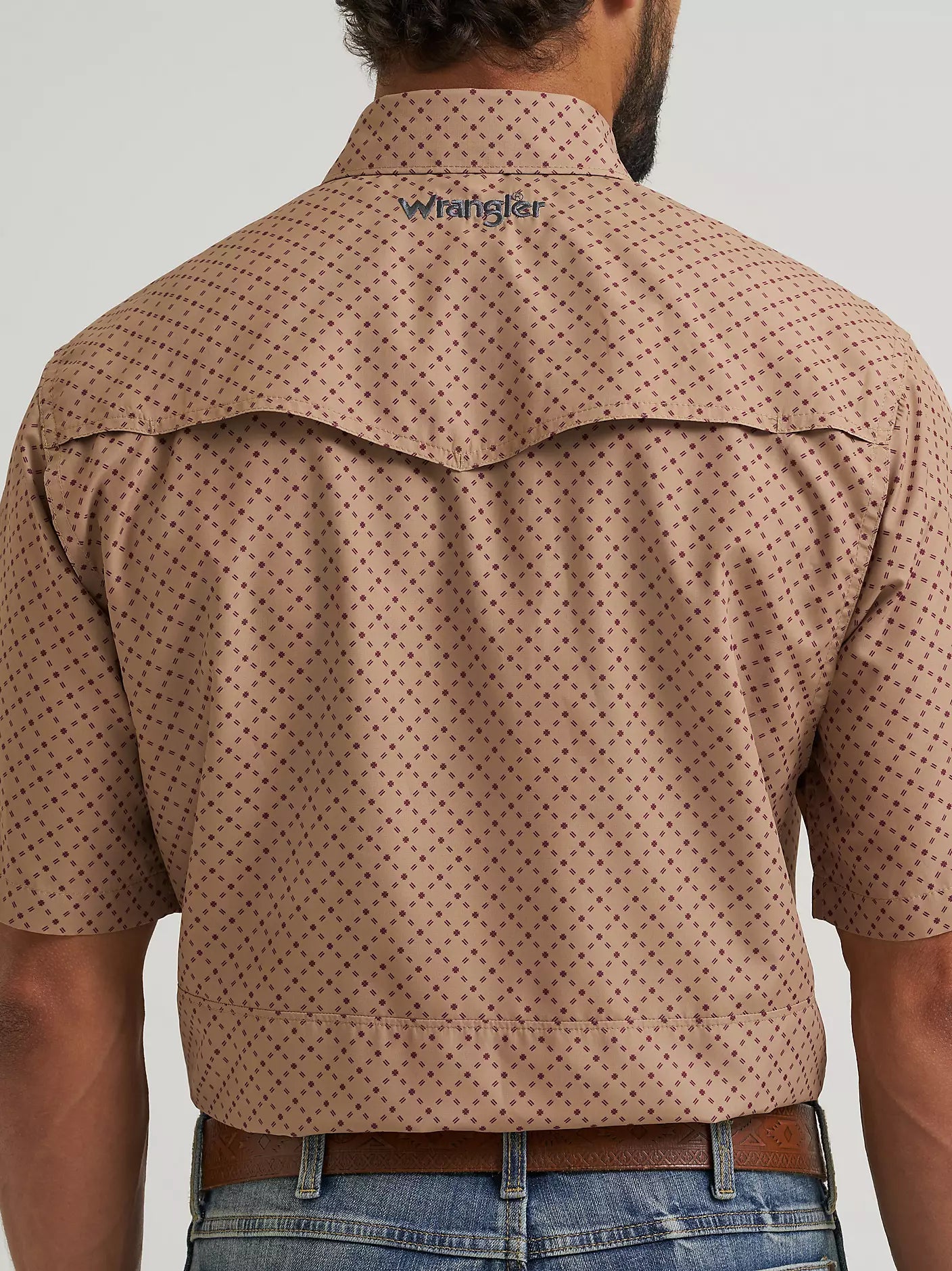 Men's Wrangler All Terrain Gear Men's Performance Print Shirt-Kelp