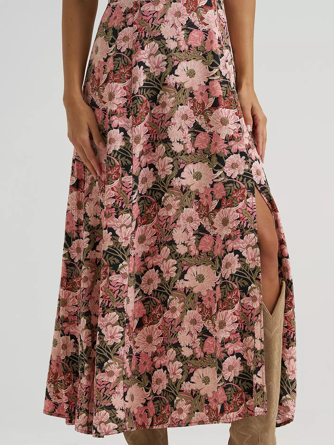 Women's Wrangler Western Tank Maxi Dress-Pink