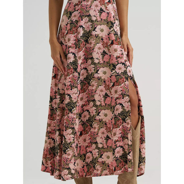 Women's Wrangler Western Tank Maxi Dress-Pink