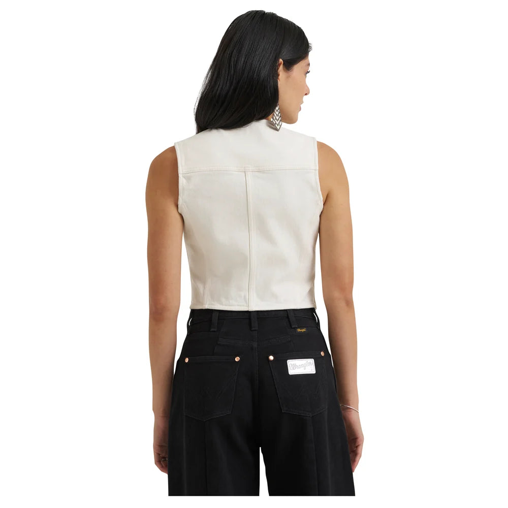 Women's Wrangler X Lainey Wilson Denim Vest-White