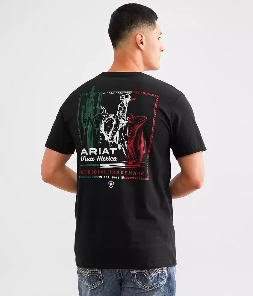 Men's Ariat Buckin' Baqueno T-Shirt-Black