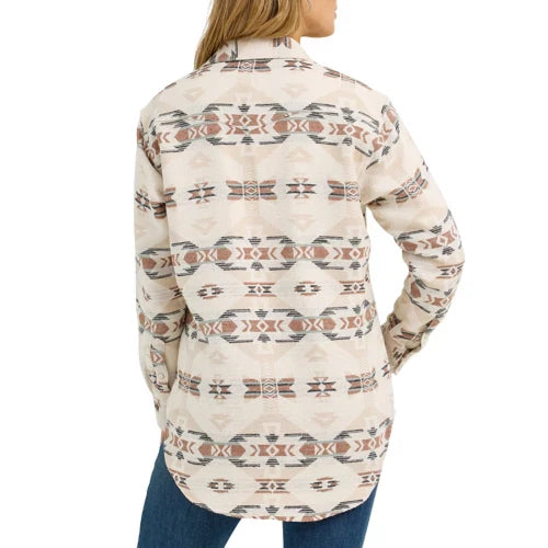 Women's Wrangler Retro Punchy Unlined Boyfriend Shacket-Cream