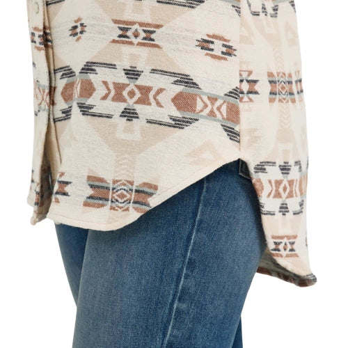 Women's Wrangler Retro Punchy Unlined Boyfriend Shacket-Cream