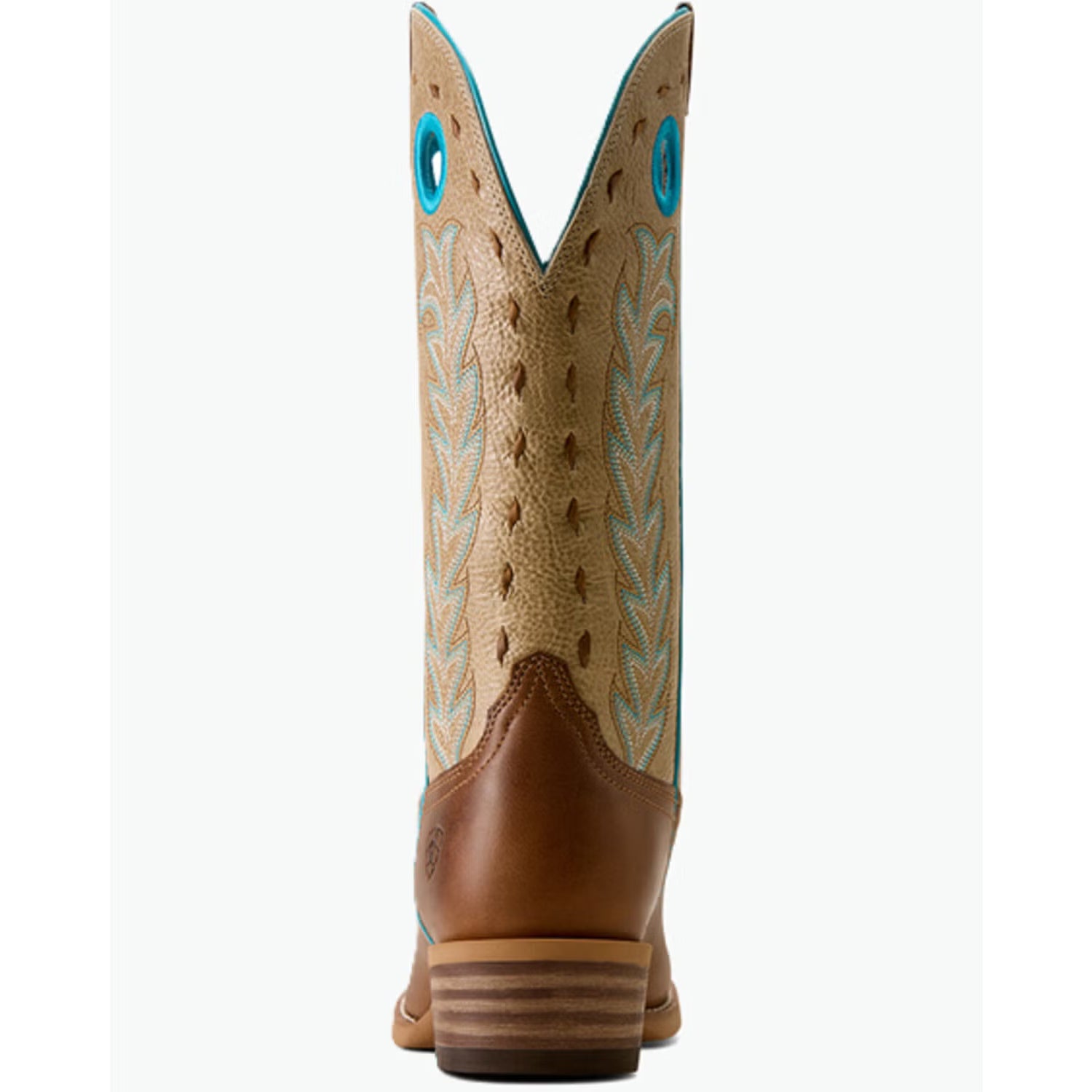 Ariat Women's Lucera Narrow Cut Toe Western Boot-Wheat Brown/Soft Parchement
