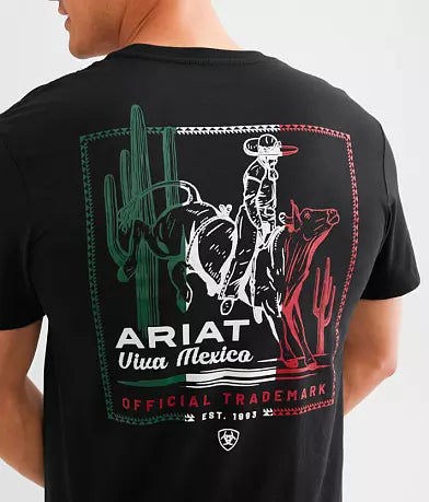 Men's Ariat Buckin' Baqueno T-Shirt-Black
