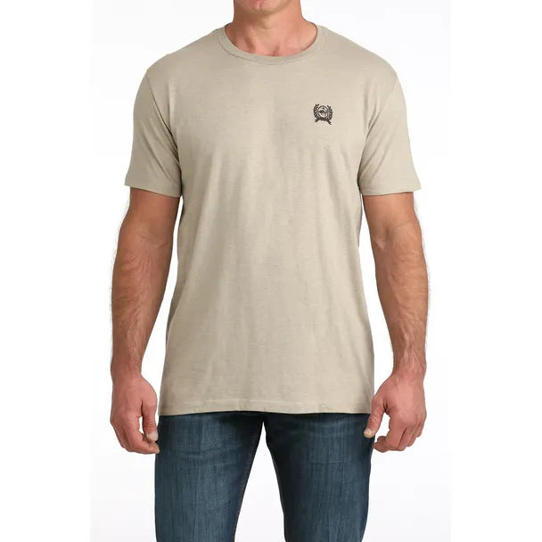 Men's Cinch Logo T-shirt-Stone - CWesternwear