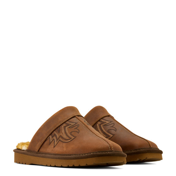 Men's Ariat Silversmith Square Toe Exotic Slipper-Chocolate