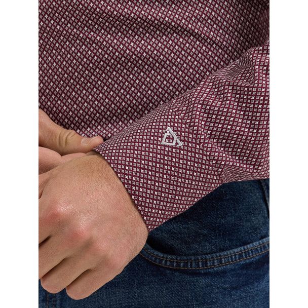 MEN'S CODY JOHNSON ONE POCKET BUTTON DOWN SHIRT-BURGANDY