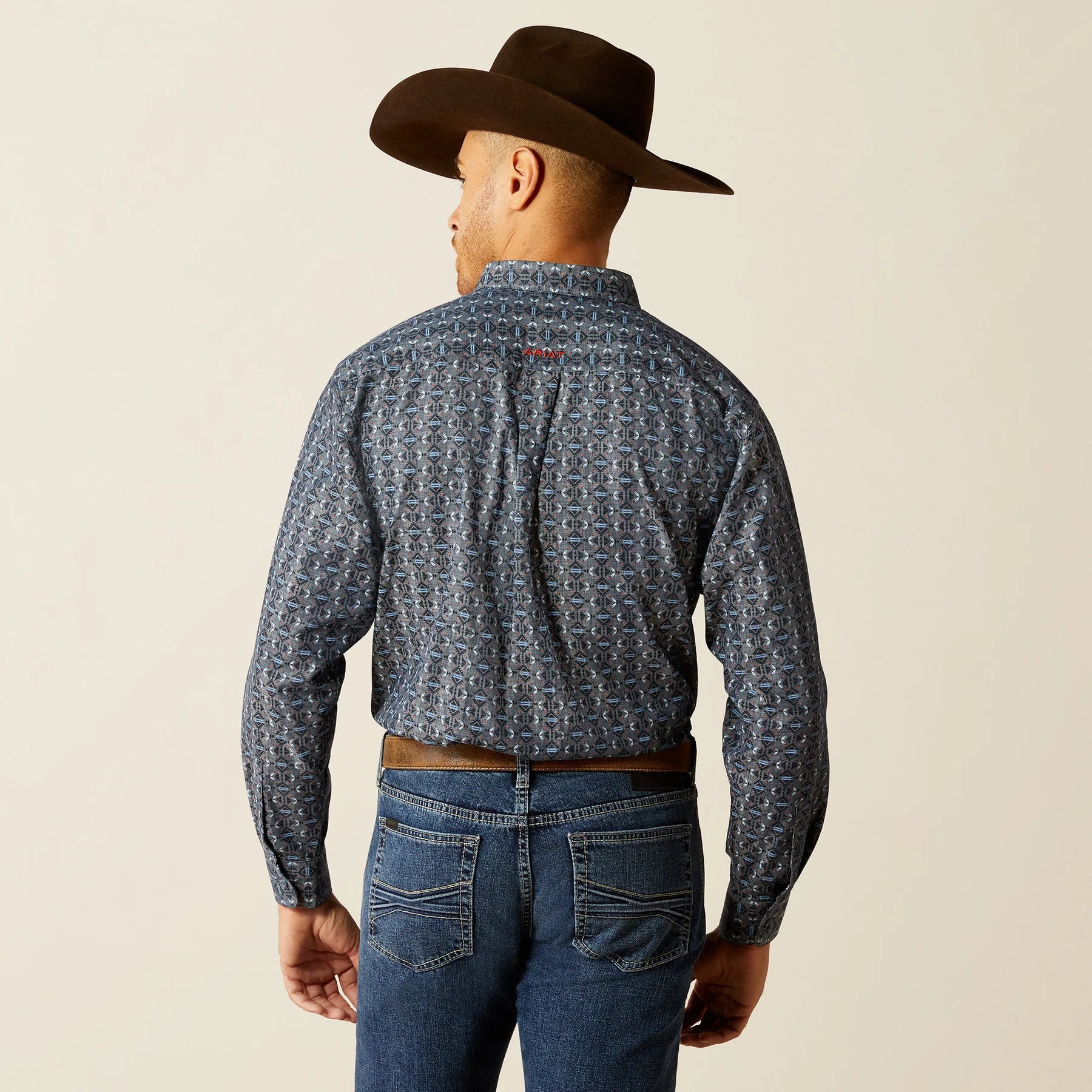 Men's Ariat Rochard Classic Fit Shirt - Chambray Blue