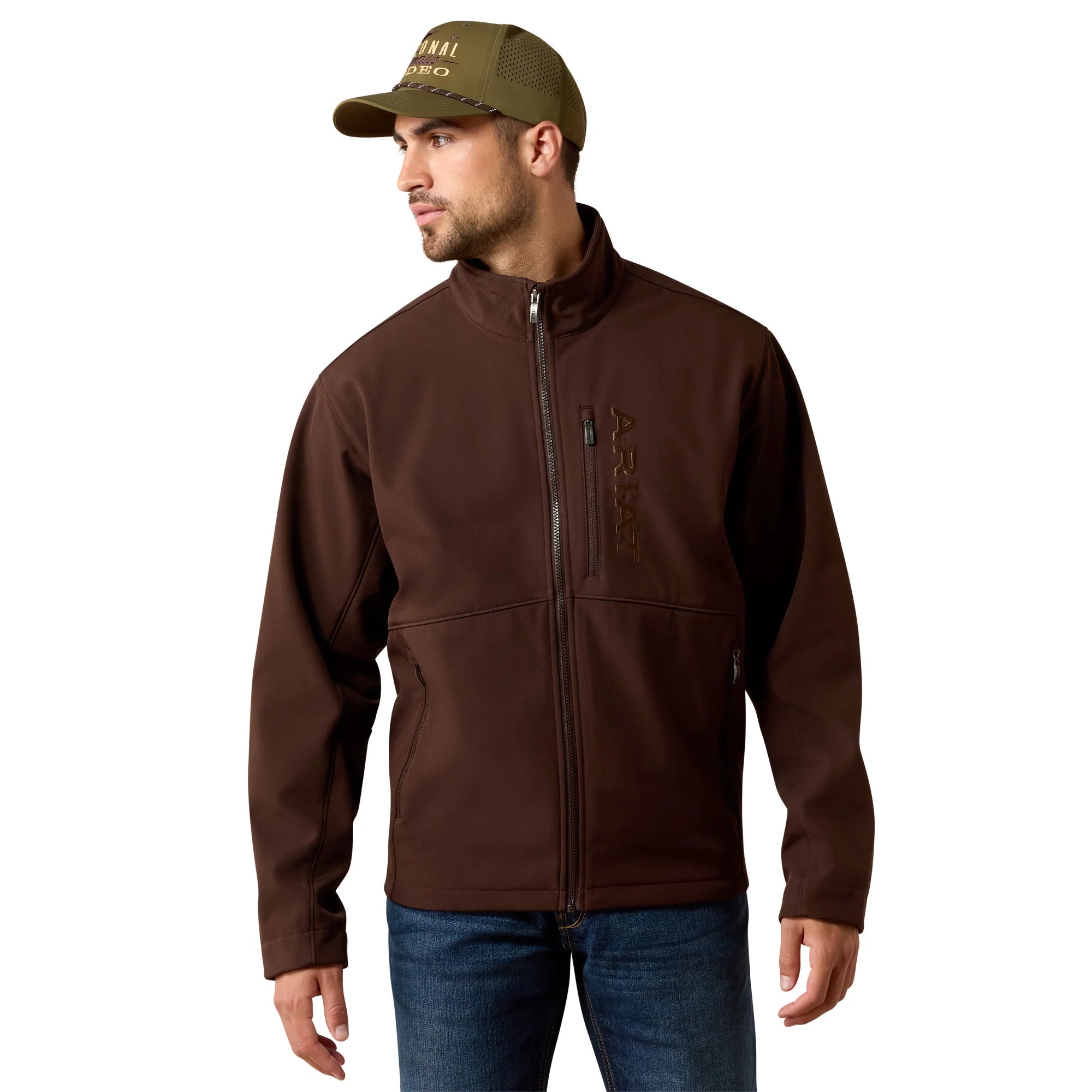 Ariat Men's Chest Logo Softshell Jacket-Mole