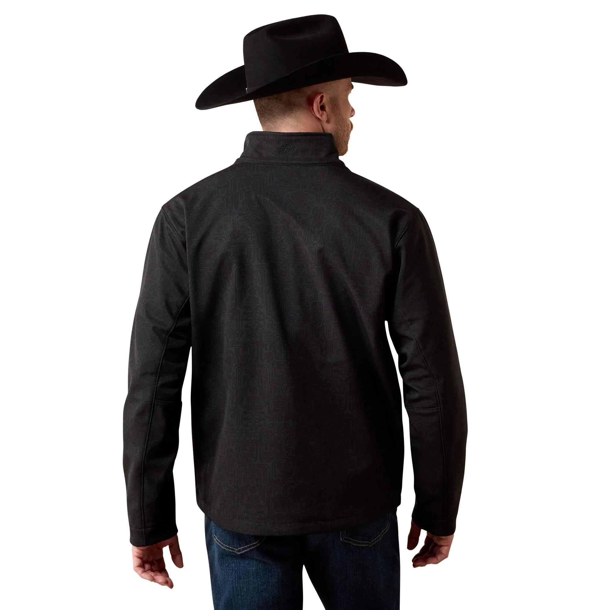 Ariat Men's Chest Logo Softshell Jacket-Black/Mexico