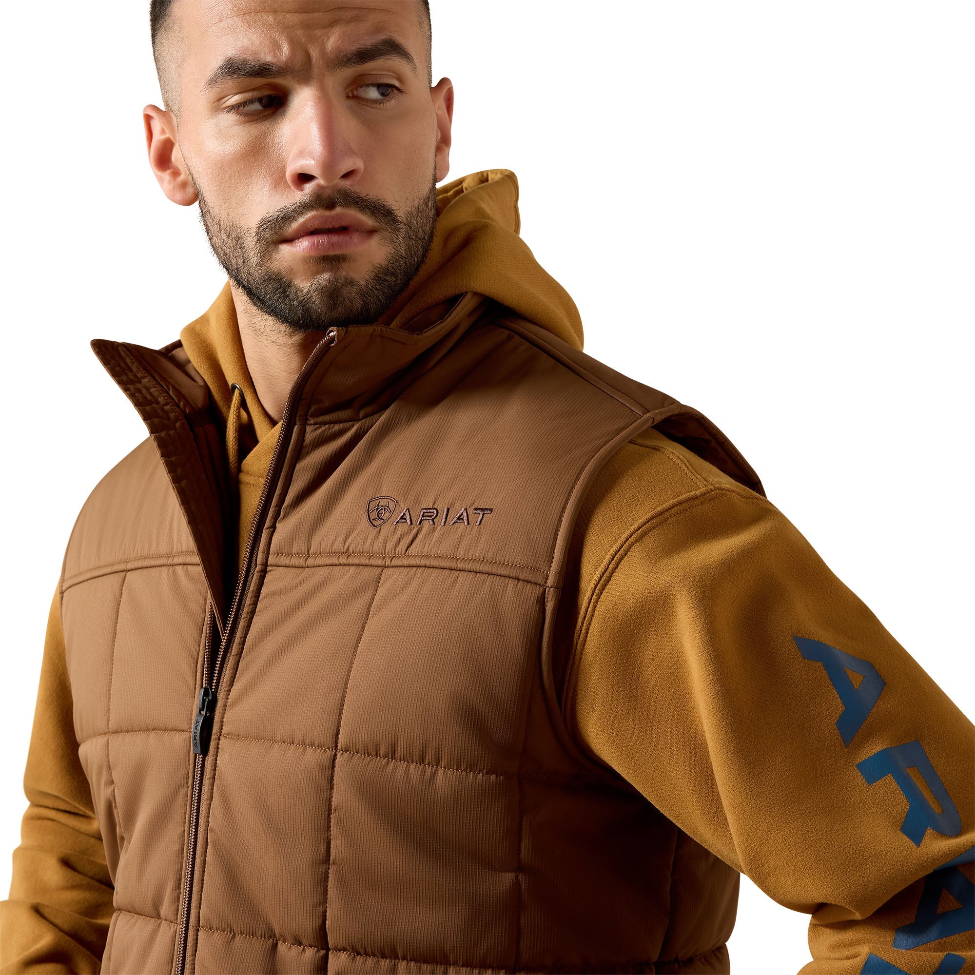 Ariat Men's Crius Insulated Concealed Carry Vest-Brazil Nut