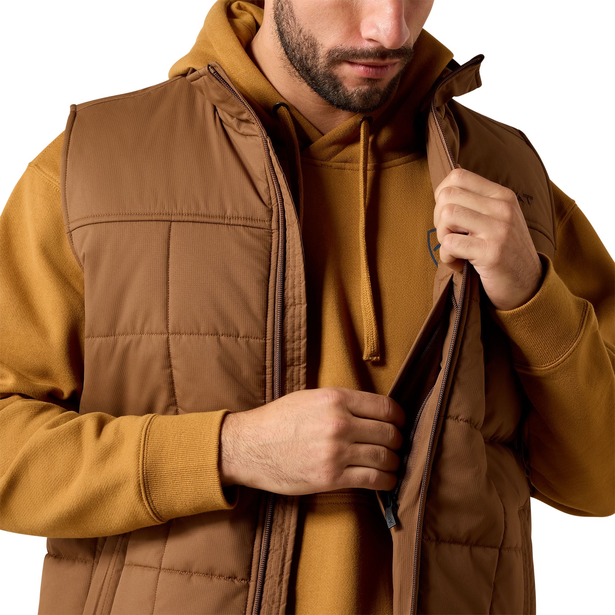 Ariat Men's Crius Insulated Concealed Carry Vest-Brazil Nut