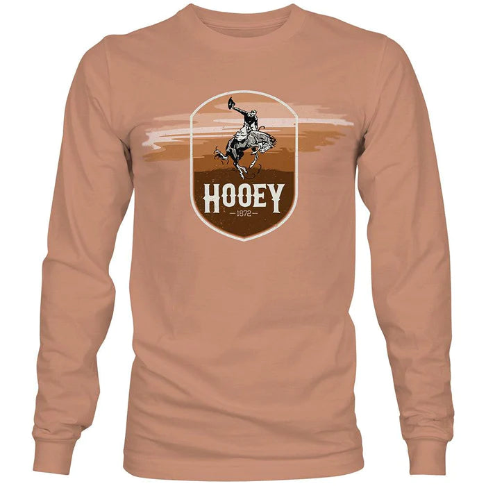 Hooey Women's Cheyenne Long Sleeve T-shirt - Tan/ Brown Logo