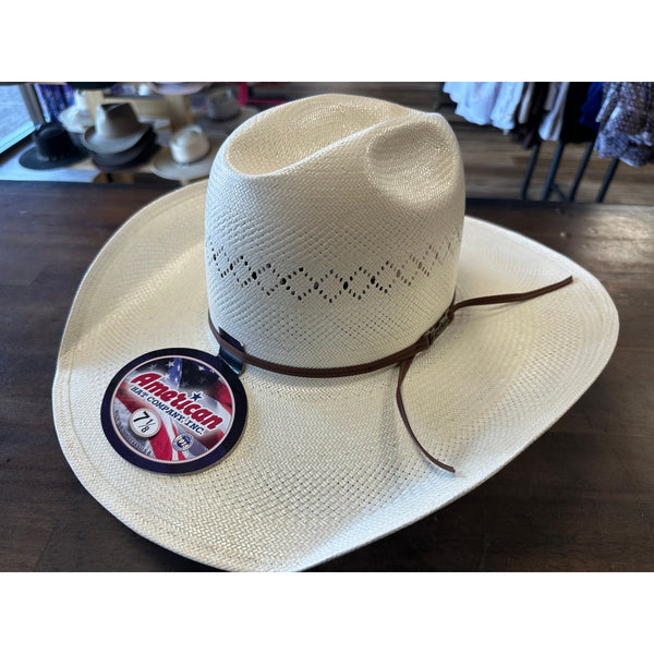 American Hat Straw 8400 Tan & Natural Rodeo Western Cowboy Hat