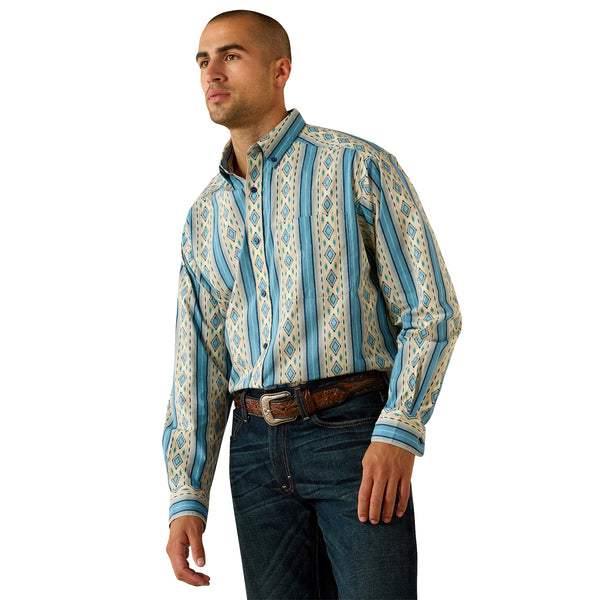 Men's Ariat Jaden Classic Fit Shirt-Summer Melon Southwest Print
