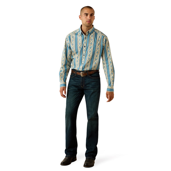 Men's Ariat Jaden Classic Fit Shirt-Summer Melon Southwest Print