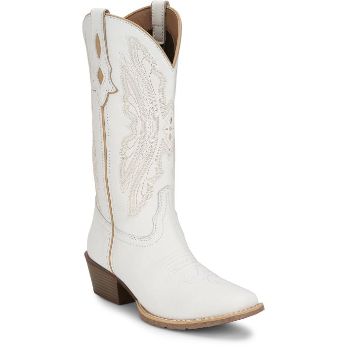 Women's Justin Rae 12" Western Boot-White