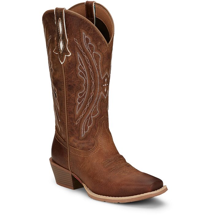 Women's Justin Rein 12" Western Boot-Waxy Tan