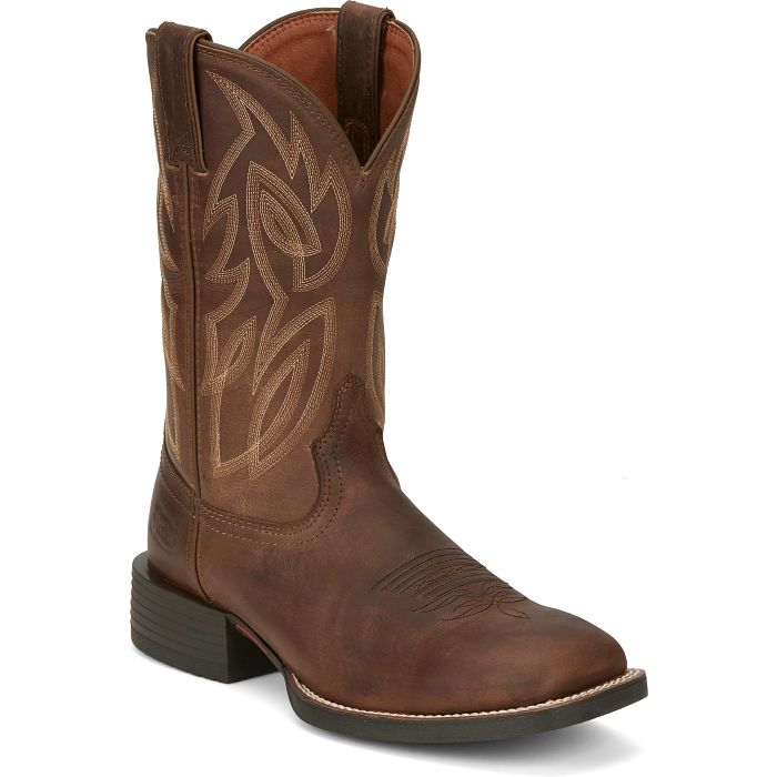 Men's Justin Cantor 11" Wide Square Toe Boot-Dusty Brown