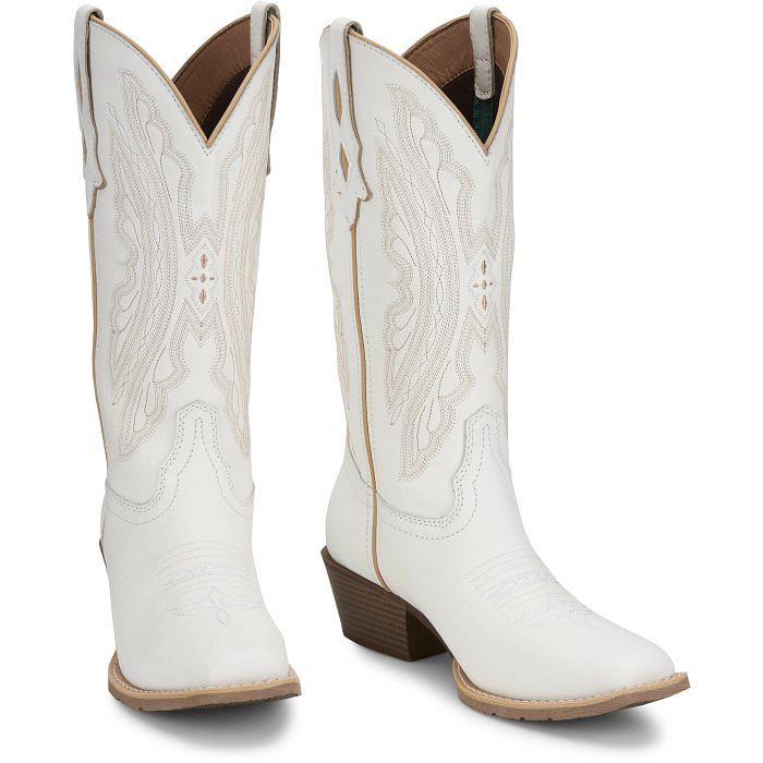 Women's Justin Rae 12" Western Boot-White