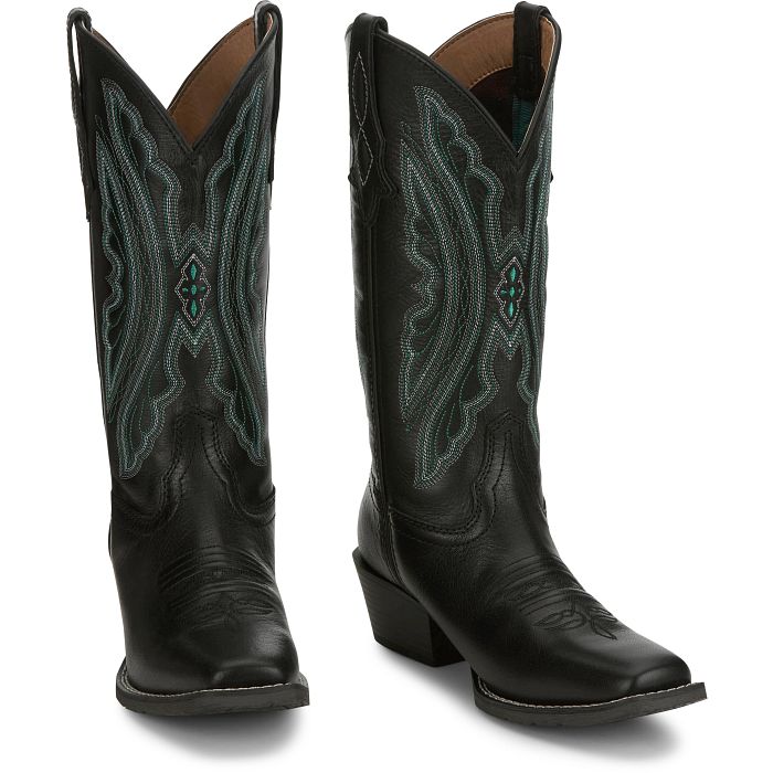 Women's Justin Rae 12" Western Boot-Black