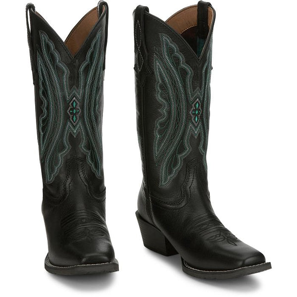 Women's Justin Rae 12" Western Boot-Black