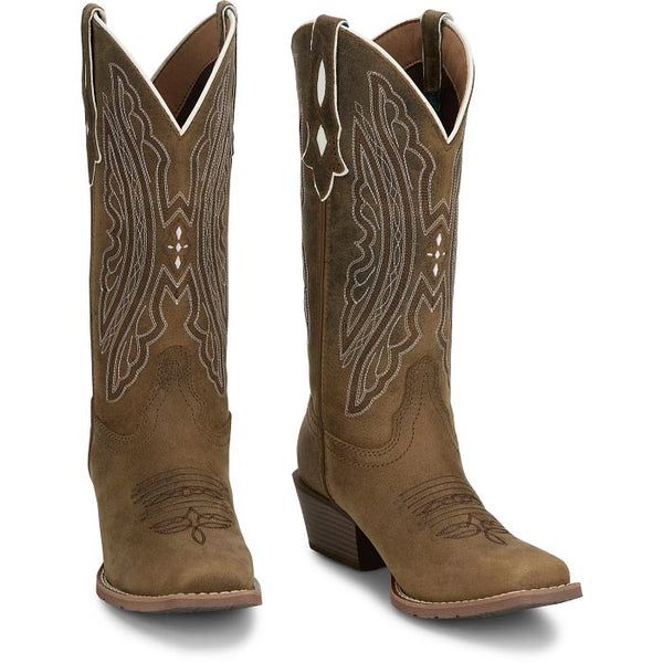 Women's Justin Rae 12" Western Boot-Taupe