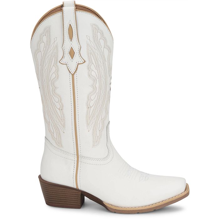 Women's Justin Rae 12" Western Boot-White