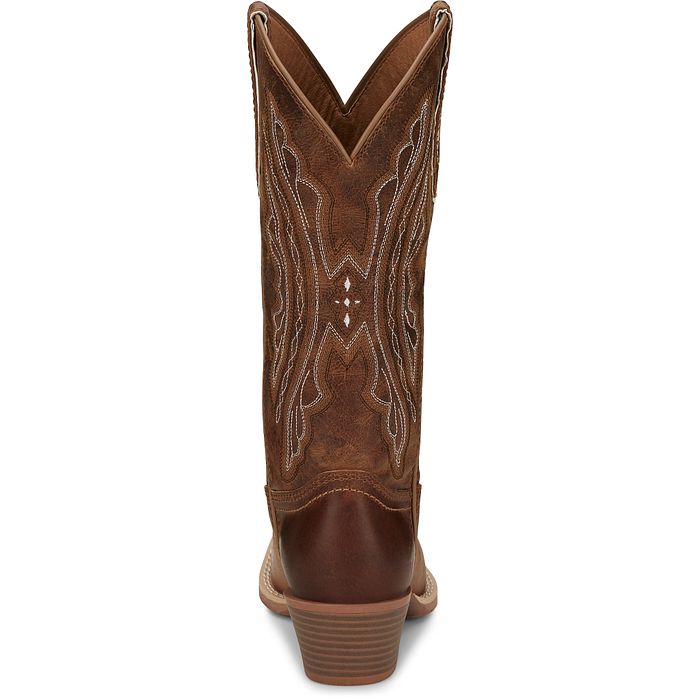 Women's Justin Rein 12" Western Boot-Waxy Tan