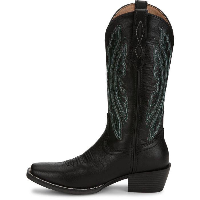 Women's Justin Rae 12" Western Boot-Black
