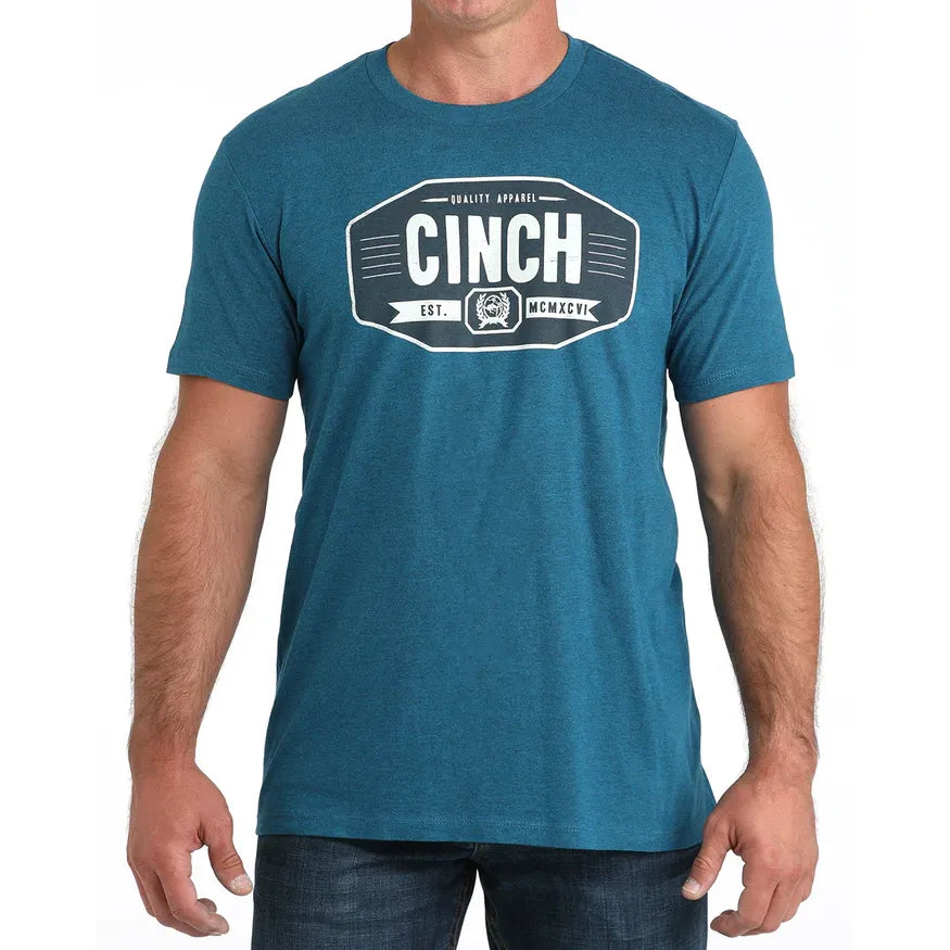Men's Cinch Logo T-shirt-Teal