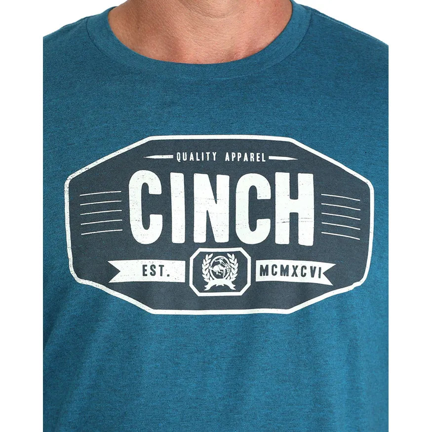 Men's Cinch Logo T-shirt-Teal