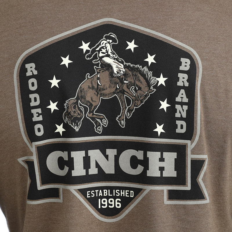 Men's Cinch Bucking Horse Long Sleeve T-shirt-Brown
